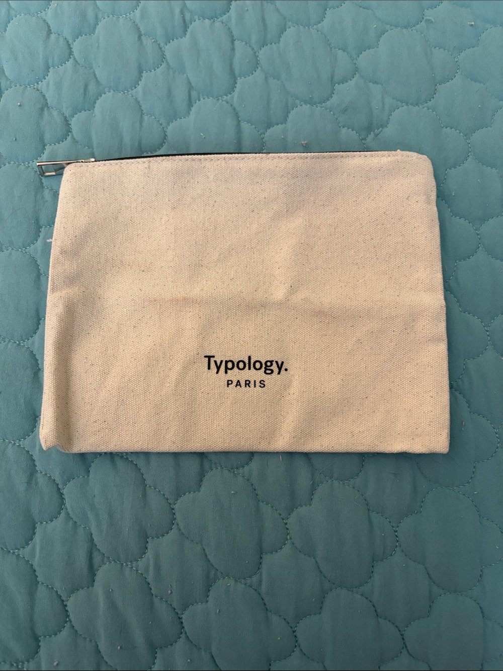 Typology Paris Natural Canvas Cosmetic Pouch - Cream
